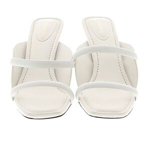 Women's White Frame Strap Sandals